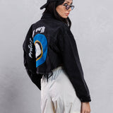 PROTECT YOUR ENERGY Crop Denim Jacket