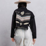 WILD SPIRIT Crop Denim Jacket