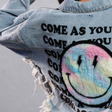 COME AS YOU ARE Crop Denim Jacket