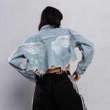 FALLEN ANGEL Crop Denim Jacket