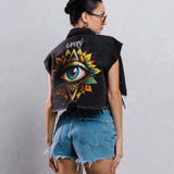 UNITY Crop Denim Vest