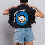 PROTECT YOUR ENERGY Crop Denim Vest