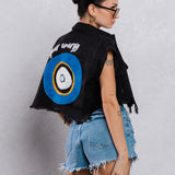 PROTECT YOUR ENERGY Crop Denim Vest