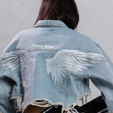 FALLEN ANGEL Crop Denim Jacket