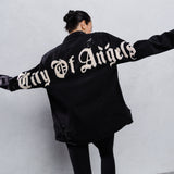 CITY OF ANGEL Cream Font Shirt Jacket