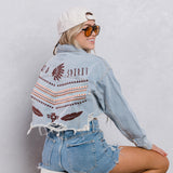 WILD SPIRIT Crop Denim Jacket