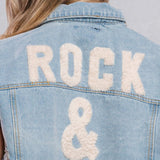 ROCK N ROLL Crop Denim Vest