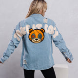 TAKE IT EASY teddy bear Shirt Jacket