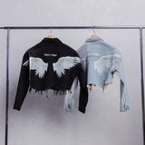 FALLEN ANGEL Crop Denim Jacket