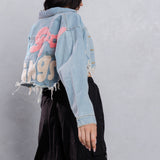 SEE GOOD IN ALL THINGS Crop Denim Jacket