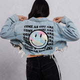 COME AS YOU ARE Crop Denim Jacket