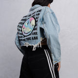 COME AS YOU ARE Crop Denim Jacket