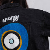 PROTECT YOUR ENERGY Crop Denim Jacket