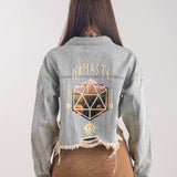 NAMASTE Crop Denim Jacket