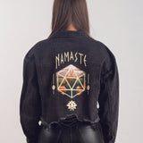 NAMASTE Crop Denim Jacket