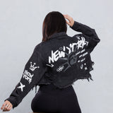 IN NEW YORK Crop Denim Jacket