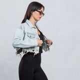 IN NEW YORK Crop Denim Jacket