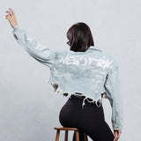IN NEW YORK Crop Denim Jacket