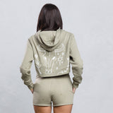 STAY WILD Crop Hoodie Set