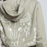 STAY WILD Crop Hoodie Set