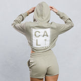 CALI LOVE Crop Hoodie Set