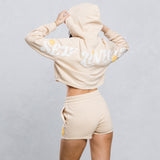 SELF LOVE CLUB Crop Hoodie Set