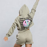 COME AS YOU ARE Crop Hoodie Set