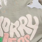 WORRY LESS Crop Hoodie Set