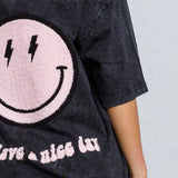 HAVE A NICE DAY pink smiley Tee