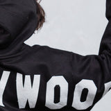 HOLLYWOOD SIGN White font Hoodie