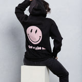 HAVE A NICE DAY pink smiley Hoodie