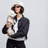 A DAY IN CALI Crop Denim Jacket