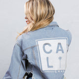 CALI LOVE Crop Denim Jacket