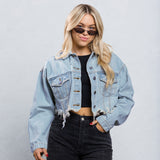 A DAY IN CALI Crop Denim Jacket