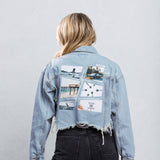 A DAY IN CALI Crop Denim Jacket