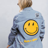 HAVE A NICE DAY yellow smiley Shirt Jacket