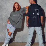 UFKNBLVBL men oversized t-shirt