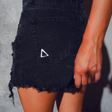 RISE HIGH Ripped Denim Shorts