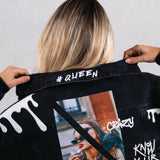 KNOW YOUR POWER Crop Denim Jacket