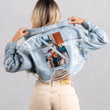 KNOW YOUR POWER Crop Denim Jacket