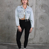 UNFKNBLVBL Crop Denim Jacket