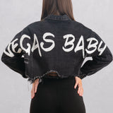 VEGAS BABY Crop Denim Jacket