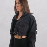 VEGAS BABY Crop Denim Jacket