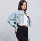 VEGAS BABY Crop Denim Jacket