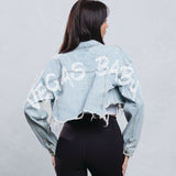 VEGAS BABY Crop Denim Jacket