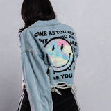 COME AS YOU ARE Crop Denim Jacket