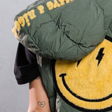 HAVE A NICE DAY yellow smiley Puffy Vest