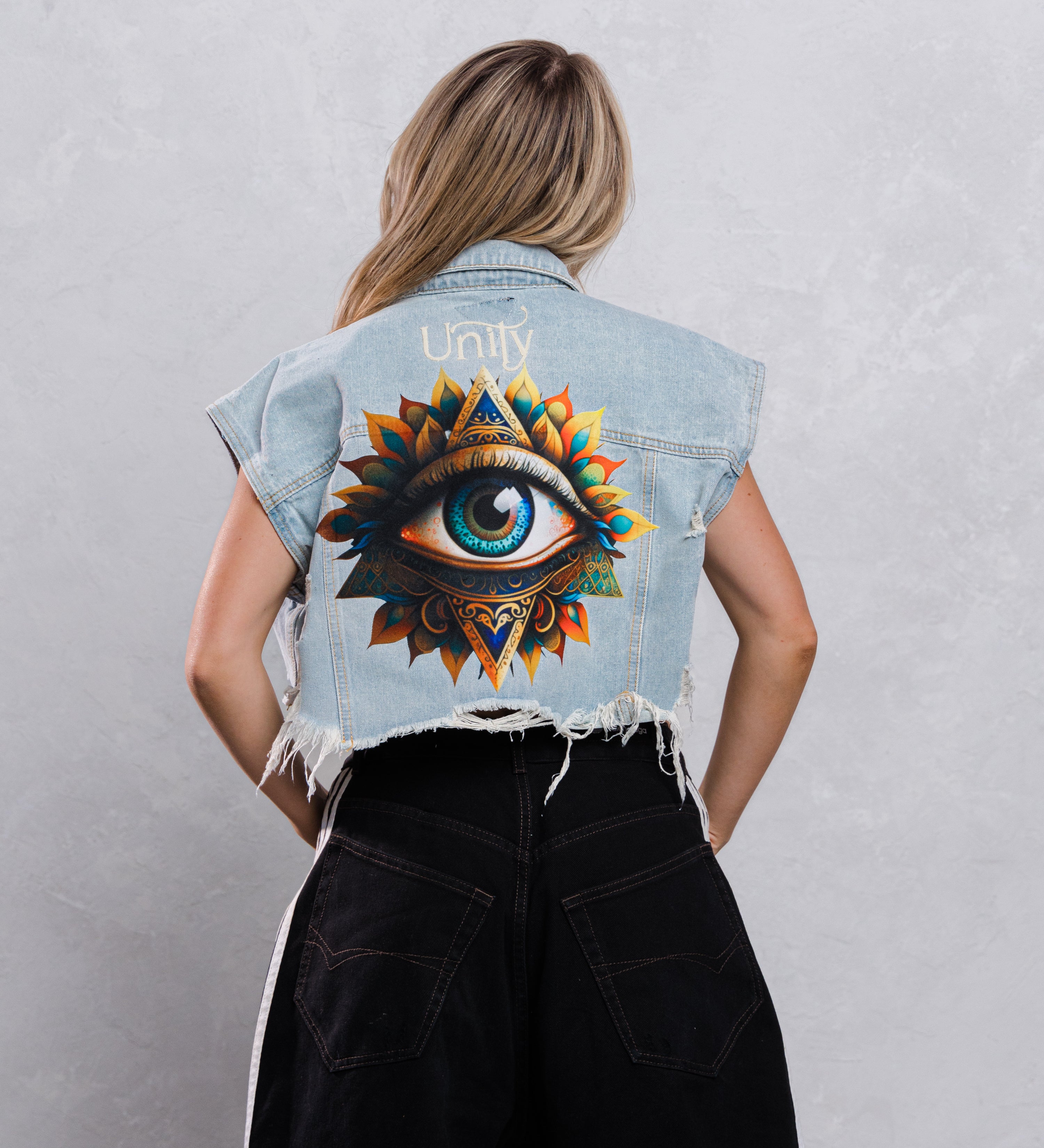 UNITY Crop Denim Vest