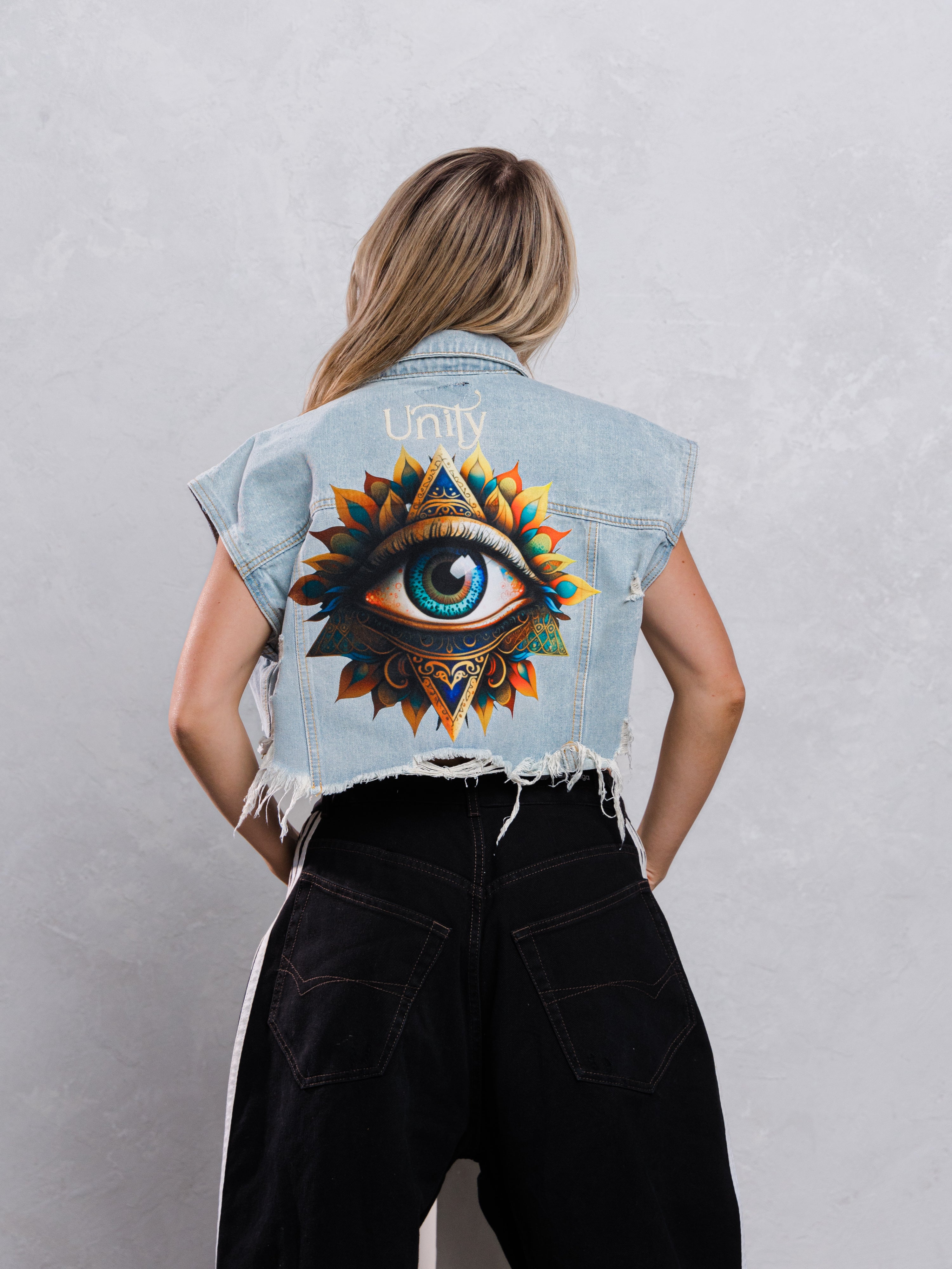 UNITY Crop Denim Vest