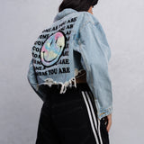 COME AS YOU ARE Cropped Denim Jacket